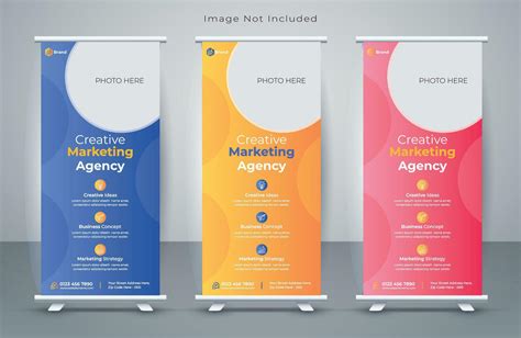 Vector Corporate X Banner Pull Up Roll Up Banner Standee Template With