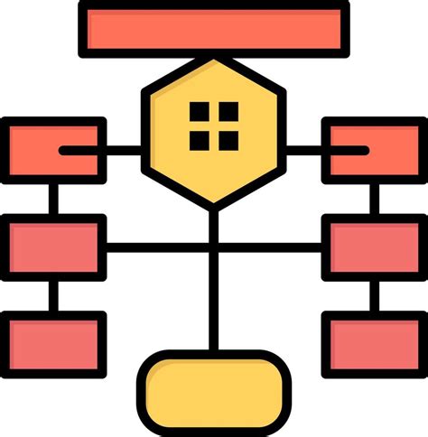 Flowchart Flow Chart Data Database Flat Color Icon Vector Icon Banner