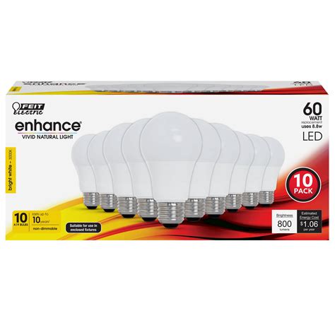 Feit Electric Enhance LED 8 8 Watts 60 Watt Equivalent Bright White