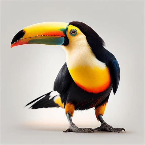 Premium Photo Beautiful Toucan Isolated On A White Background Ai