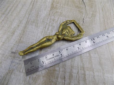 Vintage Bottle Opener Bronze Nude Girl Naked Sexy Lady Erotik Etsy