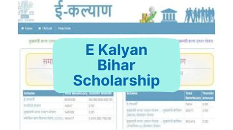 E Kalyan Bihar Scholarship Eligibility Application Process