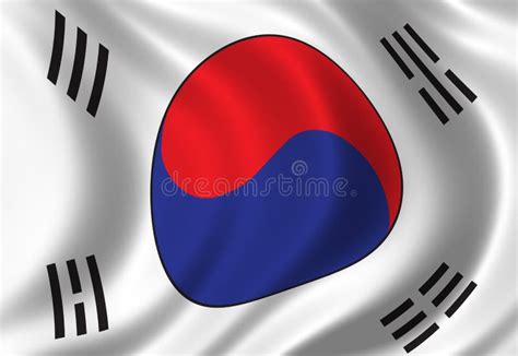 Bandeira De Coreia Do Sul Ilustra O Stock Ilustra O De Coreano