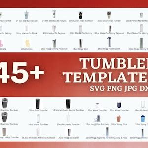 Ultimate Tumbler Template SVG Bundle Tumbler Template SVG Etsy Canada