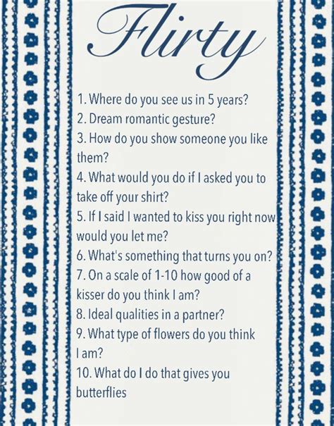 Flirty Questions To Ask Infographic Artofit