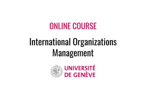 International Organizations Management Human Rights Careers