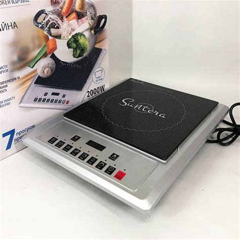 Плитка индукционная Suntera ICD-1012, 2000Вт, индукционная плита мини ...