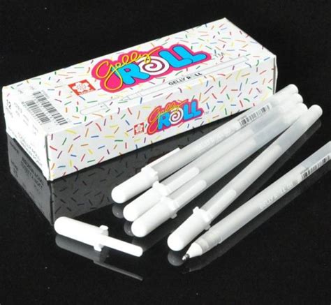 Набор ручек Sakura Gelly Roll Medium 08 Белые гелевые чернила 0,4 мм 12 ...
