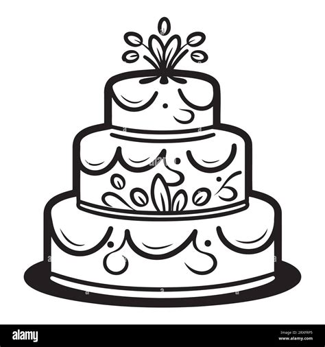 Wedding Cake Icon In Trendy Flat Design Stock Vector Image And Art Alamy