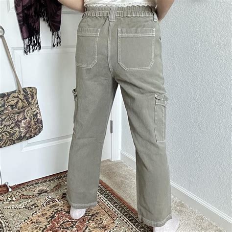 Pacsun Womens Khaki And Green Trousers Depop