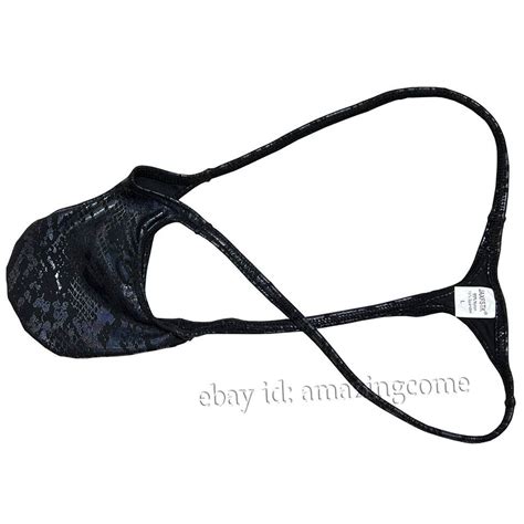 Men S Gloss Wet Look String Thong Underwear Male Pouch Swim Bikini Posing Tangas Ebay