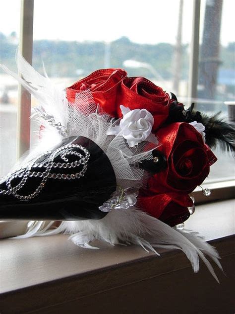 Red Black & White Bridal Bouquet · A Bouquet · Decorating on Cut Out + Keep