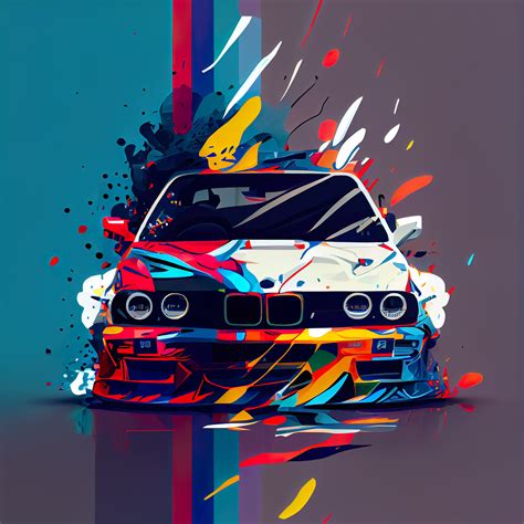 Car Art Bmw M Abstract Art Abstract Wall Art Fathers Day Gift