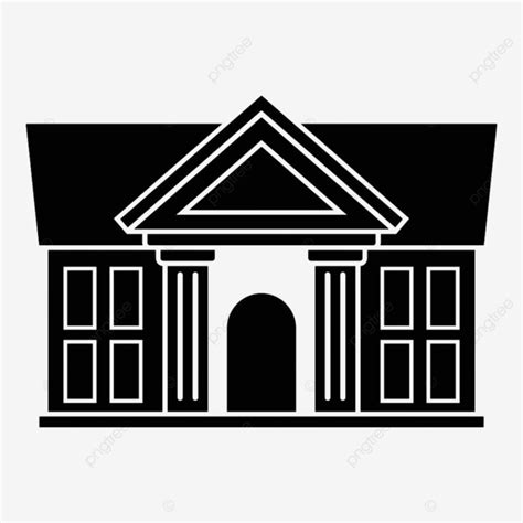 Justice Court Vector Hd Images Justice Court Building Icon On