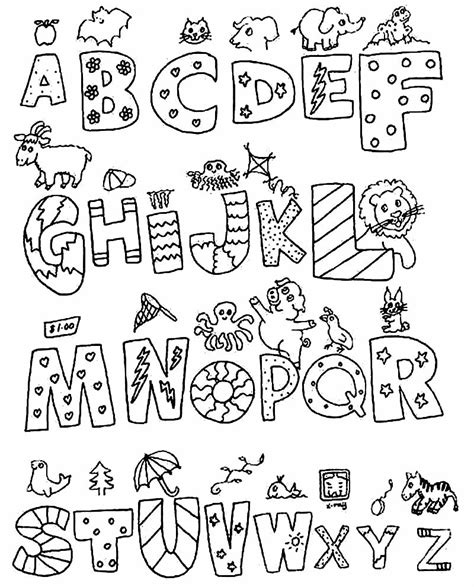 Desenhos Para Colorir Letras Do Alfabeto Garnishtips