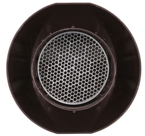 Chapeau de ventilation simple avec moustiquaire diamètre 100mm marron