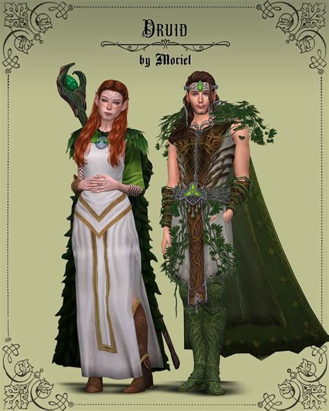 Druid Set Moriel Sims Medieval Clothes Sims 4 Mods Clothes