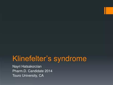 Ppt Klinefelter’s Syndrome Powerpoint Presentation Free Download Id 8894354