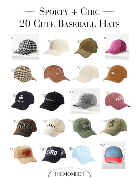 20 On-Trend Baseball Caps To Help Pull Your Outfit Together - The Mom Edit