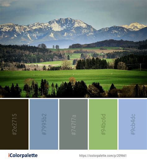 Color Palette Ideas From Mountainous Landforms Nature Mountain Range