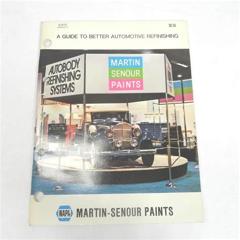 Vtg Martin Senour Paints Napa Guide To Better Automotive