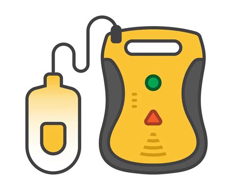 Flat Color Icon The Automated External Defibrillator Devices For Apps Or Websites 8425087 Vector