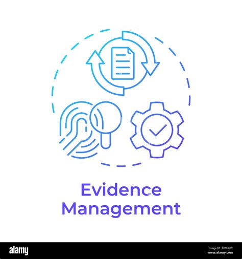 Evidence Management Blue Gradient Concept Icon Stock Vector Image And Art Alamy