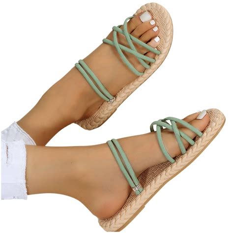 Juebong Sandals Clearance Women Flat Sandals Cute Boho Sandals