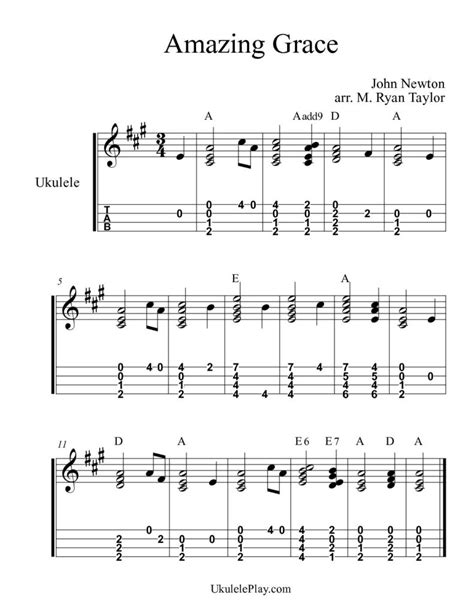 Amazing Grace Simple Chord Melody PDF