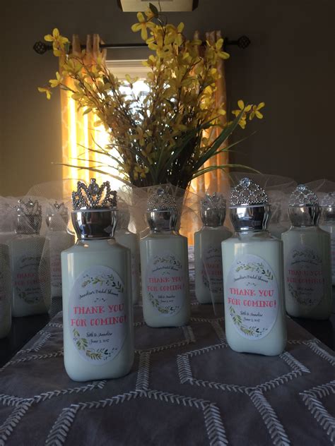 Bridal Shower Party Favors Bath And Body Lotion That I Peeled Off Their