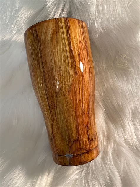 Wood Look Custom Tumbler Wood Grain Custom Tumbler Made To Etsy