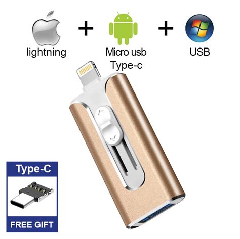 Бесплатный Тип C адаптер iOS Usb флэш-накопитель для iPhone/iPad/для ...