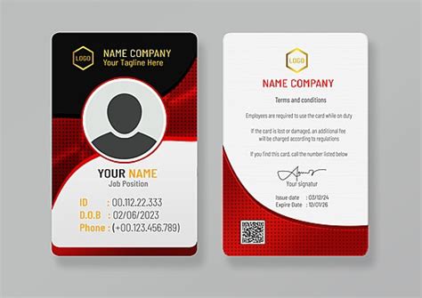 Red Identity Card Templates Psd Design For Free Download Pngtree