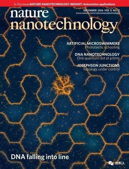 2016年nature Nanotechnology封面重大科研成果