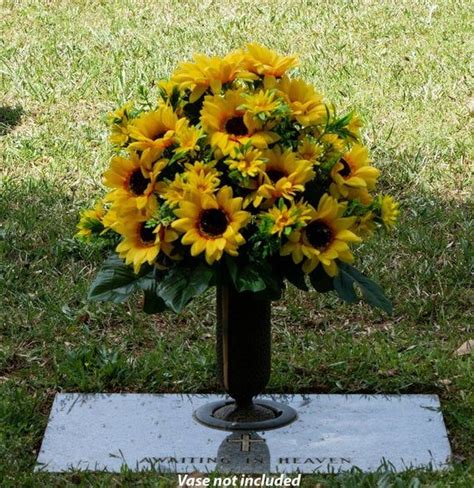 Sunflower Cemetery Flower Arrangement Artificial Flowers For Cemetery