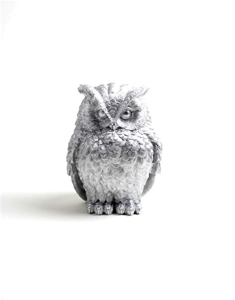 Owl Home Decor The Chubby Little Silver Owl Silver Barn