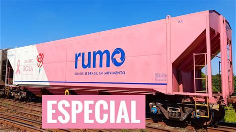 ES44ACi suzano vagão especial outubro rosa Vagão HTT MRS muitos