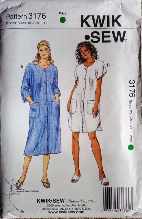 Stylish And Versatile Robe Pattern Misses Sizes