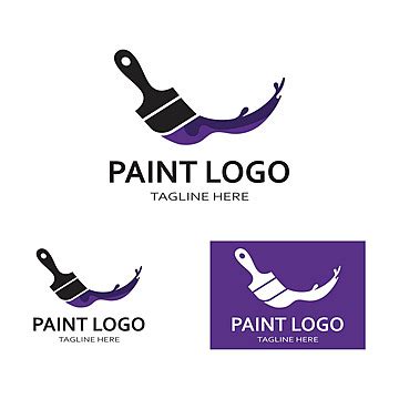 Paint Logo Template Vector Icon Acrylic Concept Logo Vector, Acrylic ...