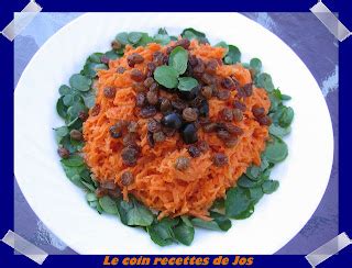 Le Coin Recettes De Jos SALADE DE CAROTTES AU RHUM ET RAISINS