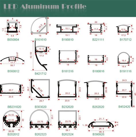 Aluminum Extrusion Shape Chart