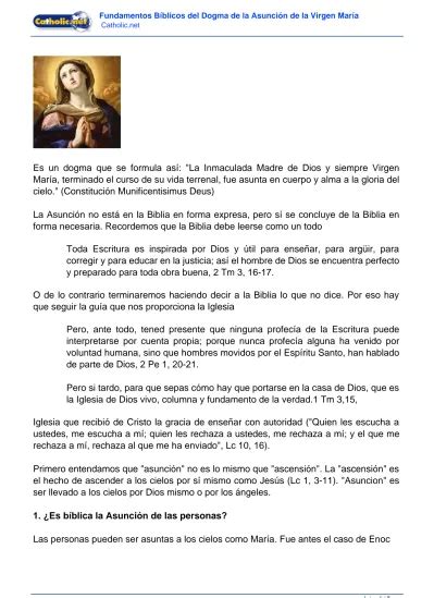 Fundamentos Bíblicos del Dogma de la Asunción de la Virgen María