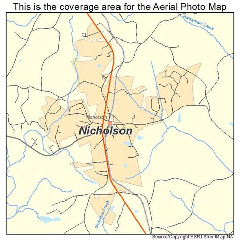 Aerial Photography Map of Nicholson, GA Georgia