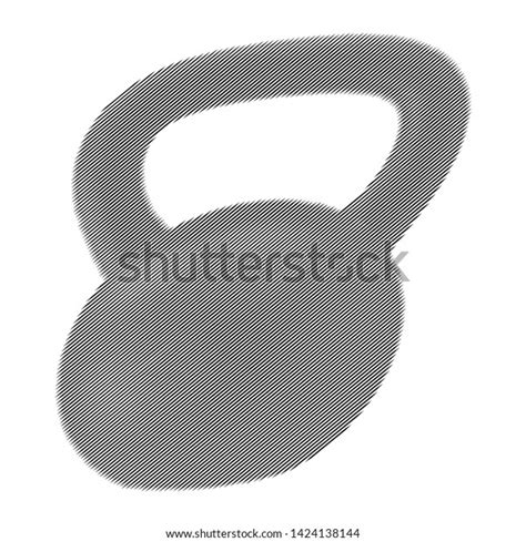 Curved Dumbbell Isolated On White Background Stock Vector Royalty Free