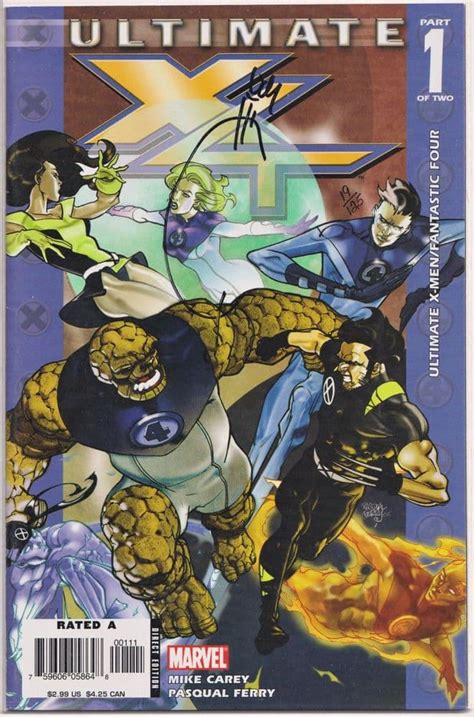 Ultimate X Men Fantastic Four 1 Dynamic Forces Signed Joe Quesada Df