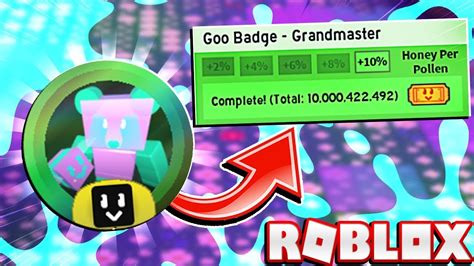 Getting The Grandmaster Goo Badge More Honey Per Pollen In Roblox Bee Swarm Simulator Youtube