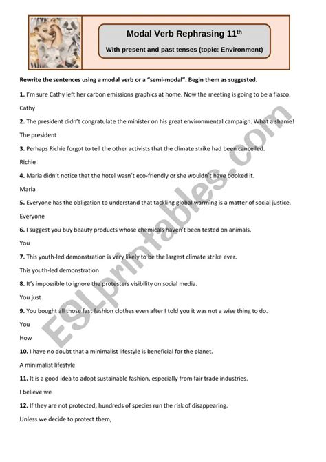 Modal Verbs Exercises Esl Worksheet By Sandramaisa Hot Sex Picture