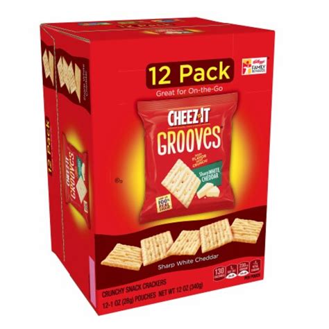 Cheez It Grooves Sharp White Cheddar Crunchy Snack Crackers Multipack