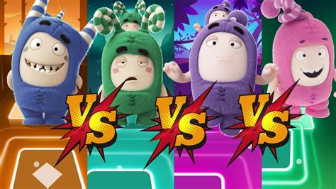 Blue Oddbods Vs Green Oddbods Vs Purple Oddbods Vs Pink Oddbods Tiles