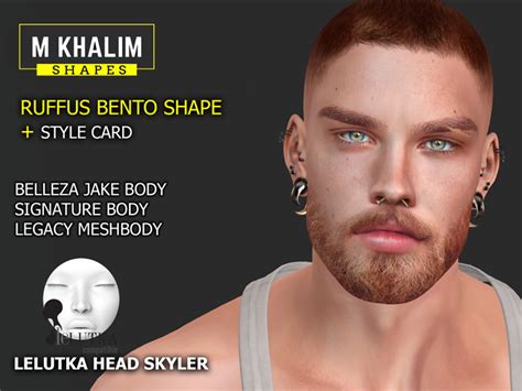 Second Life Marketplace Ruffus Bento Male Shape For Lelutka Head